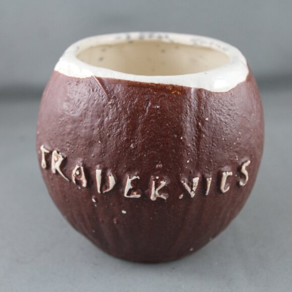 Vintage Tiki Mug - Trader Vic's Coconut Mug Hand Painted- Cermaic Mug - Picture 2 of 10